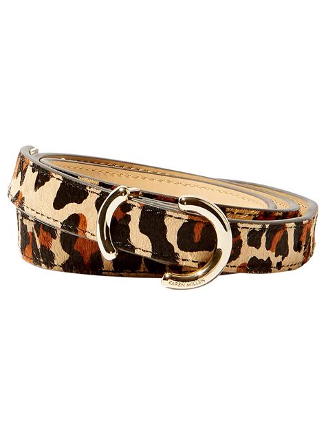 leopard print skinny belt.